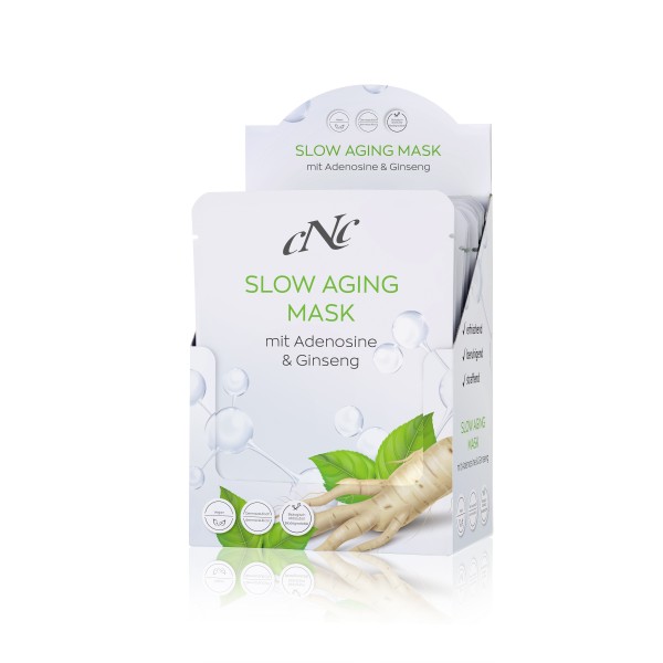 Slow Aging Mask mit Adenosine &amp; Ginseng, 20 Stk. inkl. Display-Aufsteller