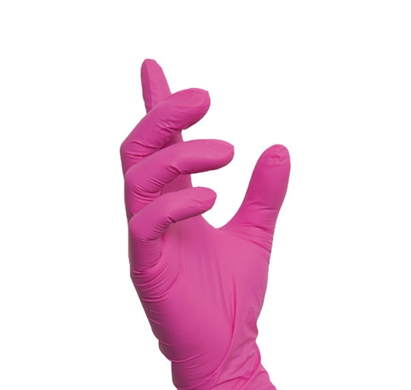 Handschuhe Nitril Candy Wave ultrapink, Größe S