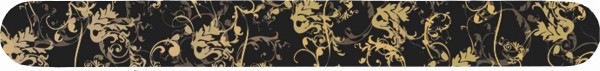 Profi-Feile mit Motivdruck "schwarz mit goldenen Ornamenten", Körnung 240 beidseitig